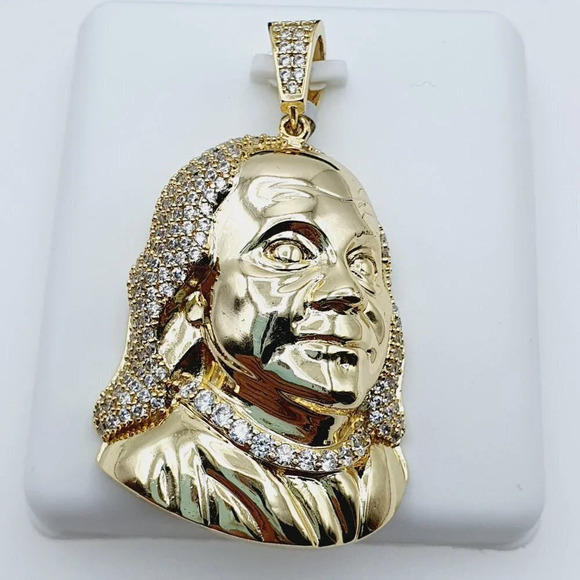 14K Gold Plated Cubic Zircon Pendant, EVBRS376